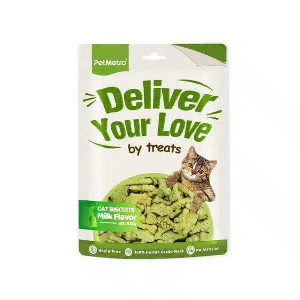 Treat your cat to something truly special — made with love, made with care! 🐱🍪 Petmetro Milk Flavour Cat Treat Biscuits are crafted from 100% human-grade meat with absolutely no artificial ingredients — just pure, healthy goodness your cat will go crazy for! ✅ Why Cats Love It: - 🥩 100% Human Grade Meat — only the finest quality ingredients - 🌾 Grain-Free