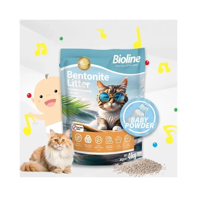Bioline Bentonite Cat Litter 4kg-5L by petfeedy