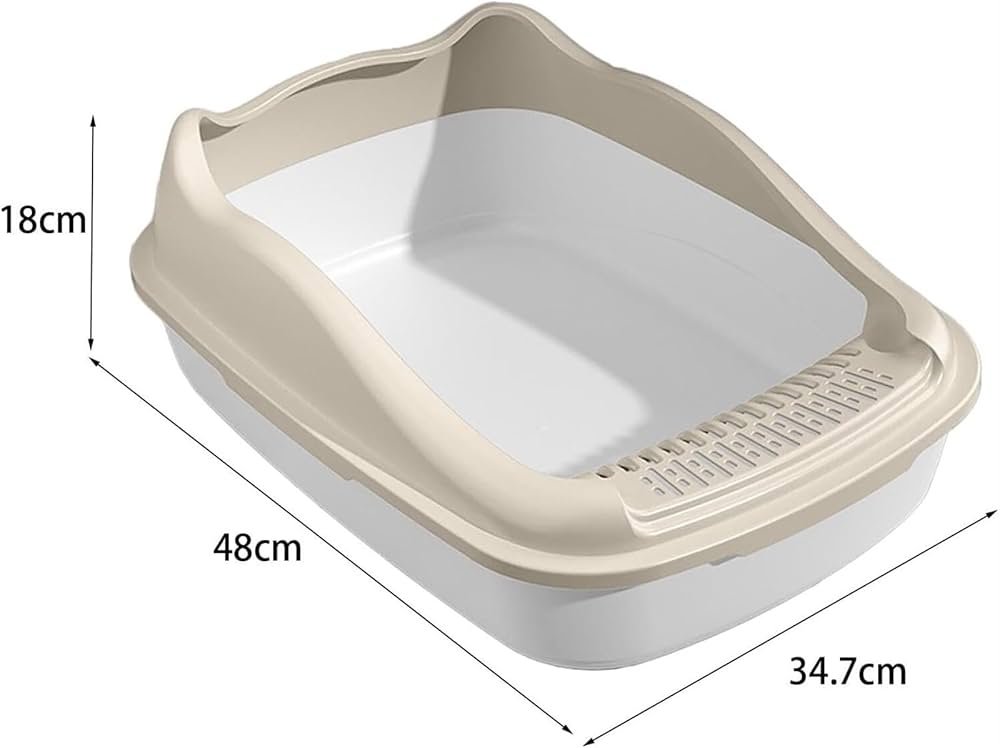 Cat Ear Semi-Enclosed Litter Box with Scoop | 48x35x18cm