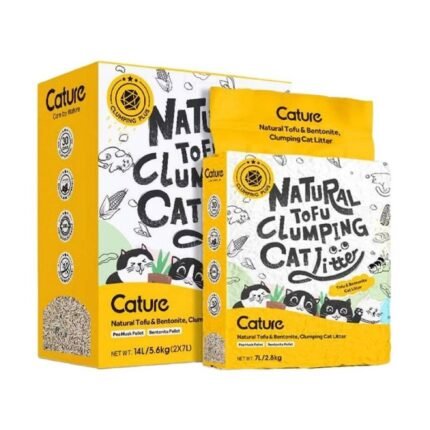 Cature Natural Mix Clumping Cat Litter Tofu, Bentonite and Wood 14L/5.6 kg