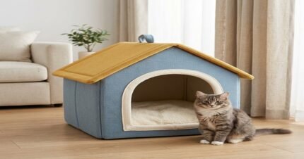 Deshi Pet Home House Multi Colour for Cats and Small Pets