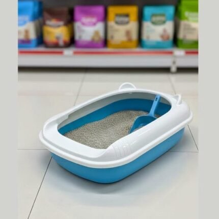 Premium Cat Litter Box with Scoop | 21×14.5 inch
