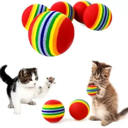 Rainbow Play Ball for Cats 1pc