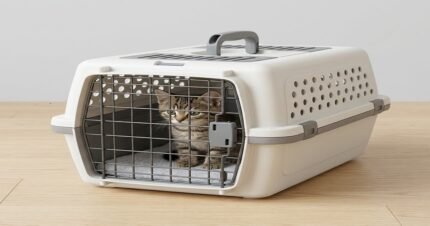 Small Travel Pet Carrier Box for Cats and Small Pets 48.5x32x30.5cm