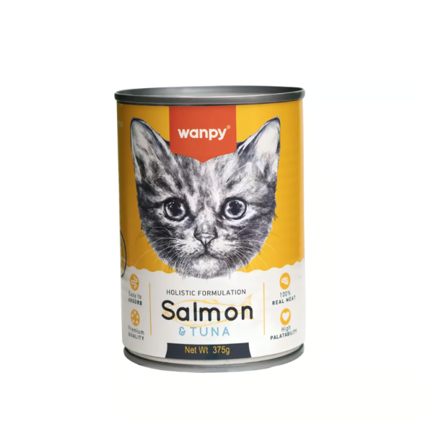 Wanpy Kitten Can | Salmon & Tuna | 375g