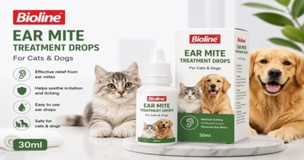 Bioline Ear Mite Treatment Drops for Cats and Dogs 30ml