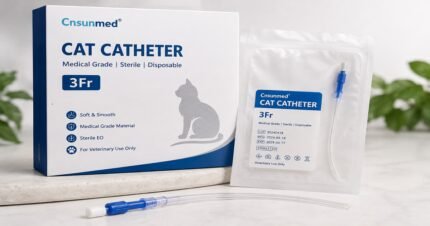 Cnsunmed Cat Catheter 3Fr Medical Grade Sterile Veterinary Catheter