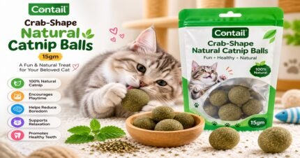 Contail Crab-Shape Natural Catnip Balls 15gm for cats