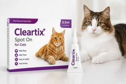 Cleartix Spot On for Cats topical flea and tick treatment for effective parasite protection