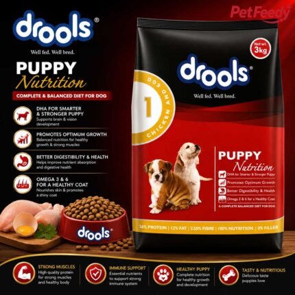 Drools Puppy Nutrition dog food 3kg pack for puppies