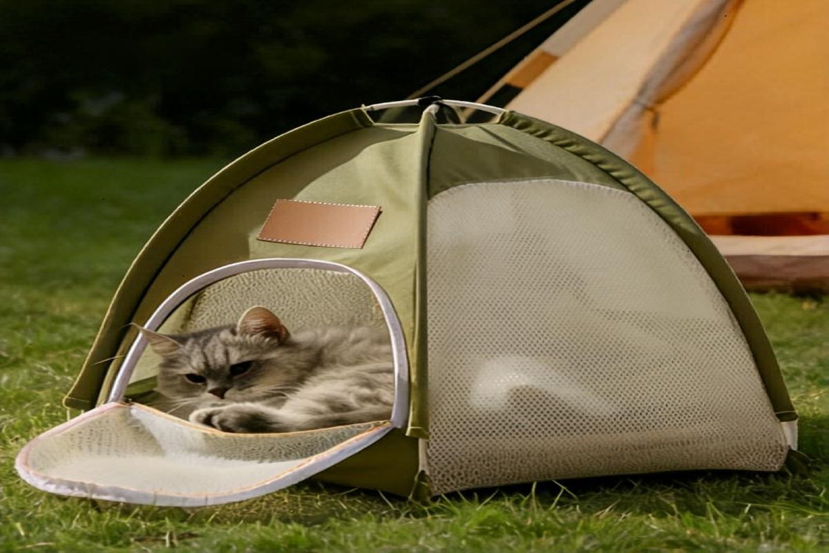 Foldable Outdoor Pet Tent for Cats and Small Dogs Foldable outdoor pet tent for cats and small dogs