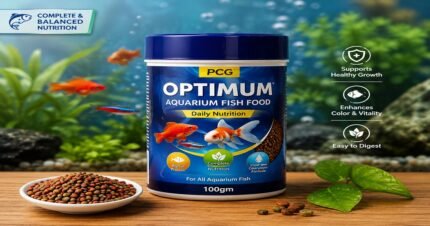 Optimum Aquarium Fish Food 100gm for daily nutrition of aquarium fish