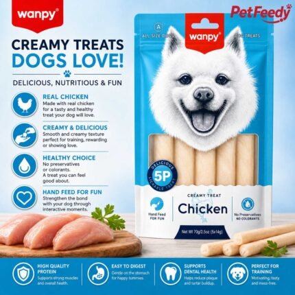 Wanpy Chicken creamy dog treats 70g pack