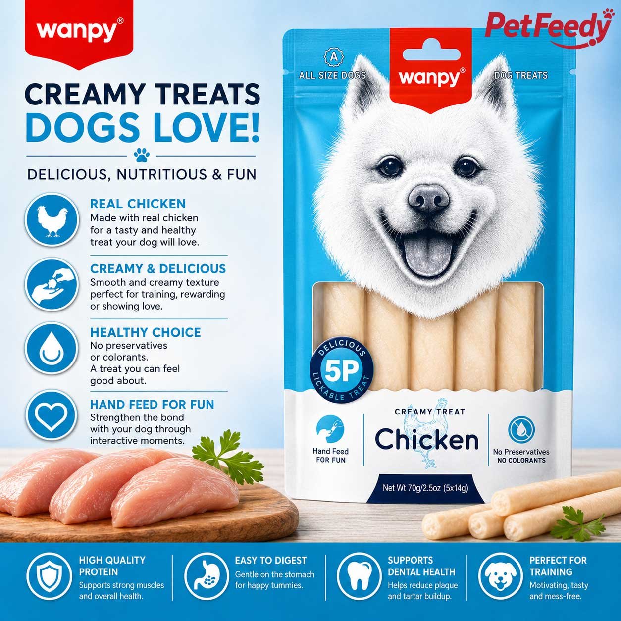wanpy-chicken-creamy-dog-treats-70g Wanpy Chicken creamy dog treats 70g pack