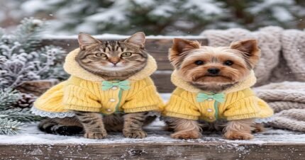 Winter doll dress for cats and dogs