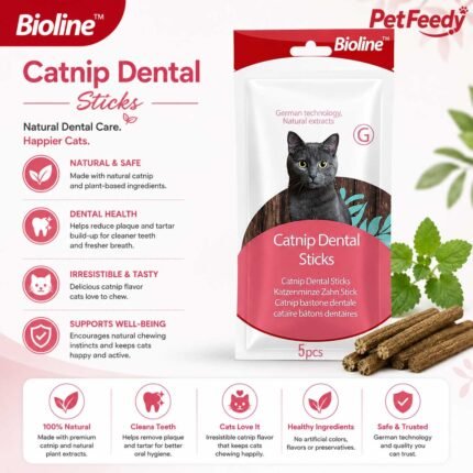 Bioline Catnip Dental Sticks 5pcs for cats