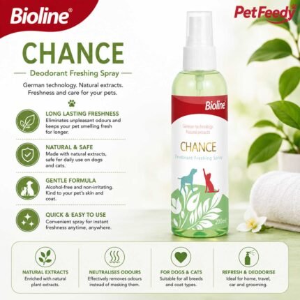 Bioline Chance deodorant freshening spray 200ml for dogs and cats