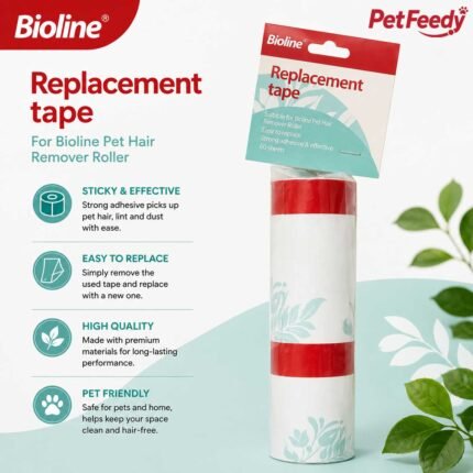 Bioline replacement tape for pet hair remover roller 60 sheets