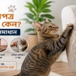 বিড়াল আসবাবপত্র আঁচড়াচ্ছে