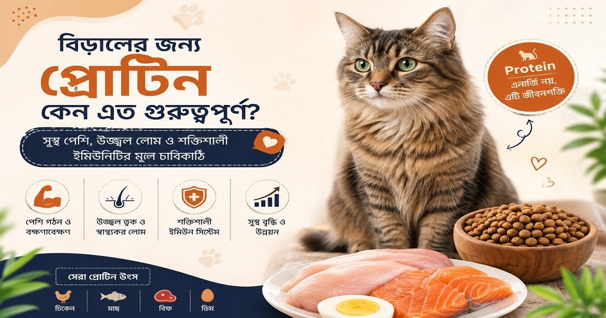 বিড়ালের জন্য প্রোটিন সমৃদ্ধ খাবার ও পুষ্টির গাইড