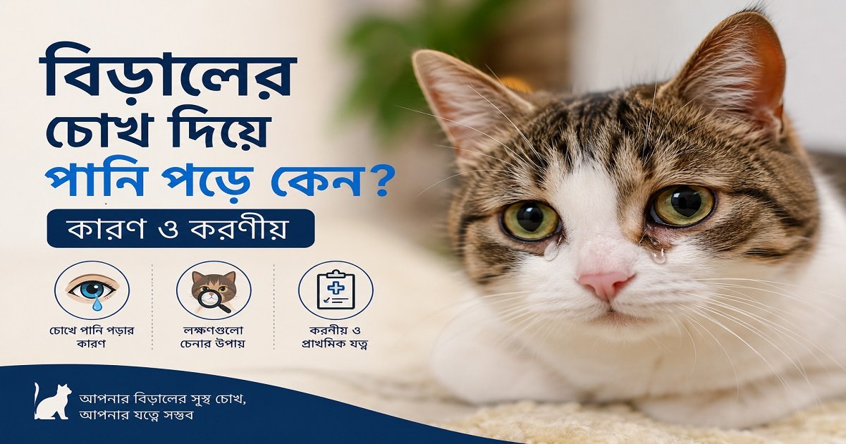 বিড়ালের চোখ দিয়ে পানি পড়ে কেন এবং চোখের যত্নের উপায়