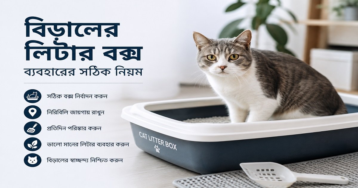 বিড়ালের লিটার বক্স ব্যবহারের সঠিক নিয়ম