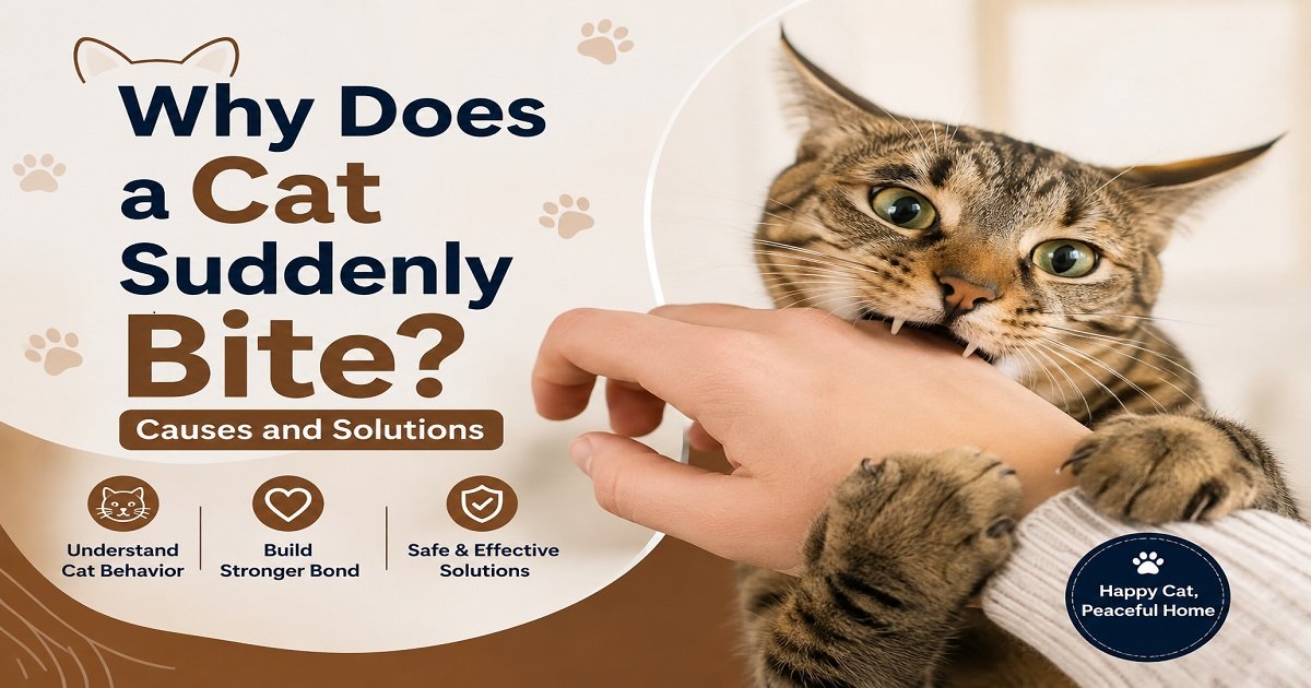 Cat suddenly biting a hand showing common causes and solutions