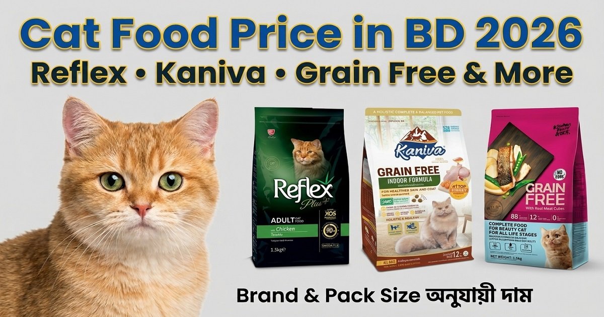 Cat Food Price in BD 2026 with Reflex Kaniva and Grain Free cat food