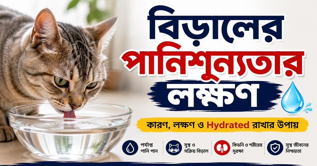 বিড়ালের পানিশূন্যতার লক্ষণ এবং পর্যাপ্ত পানি পান করানোর উপায়